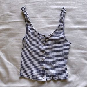 black & white striped h&m crop top